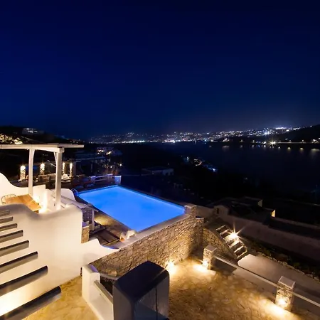 Vila Mykonos-ornos -vilas Angel Alice Demi -pool Holidays With View *